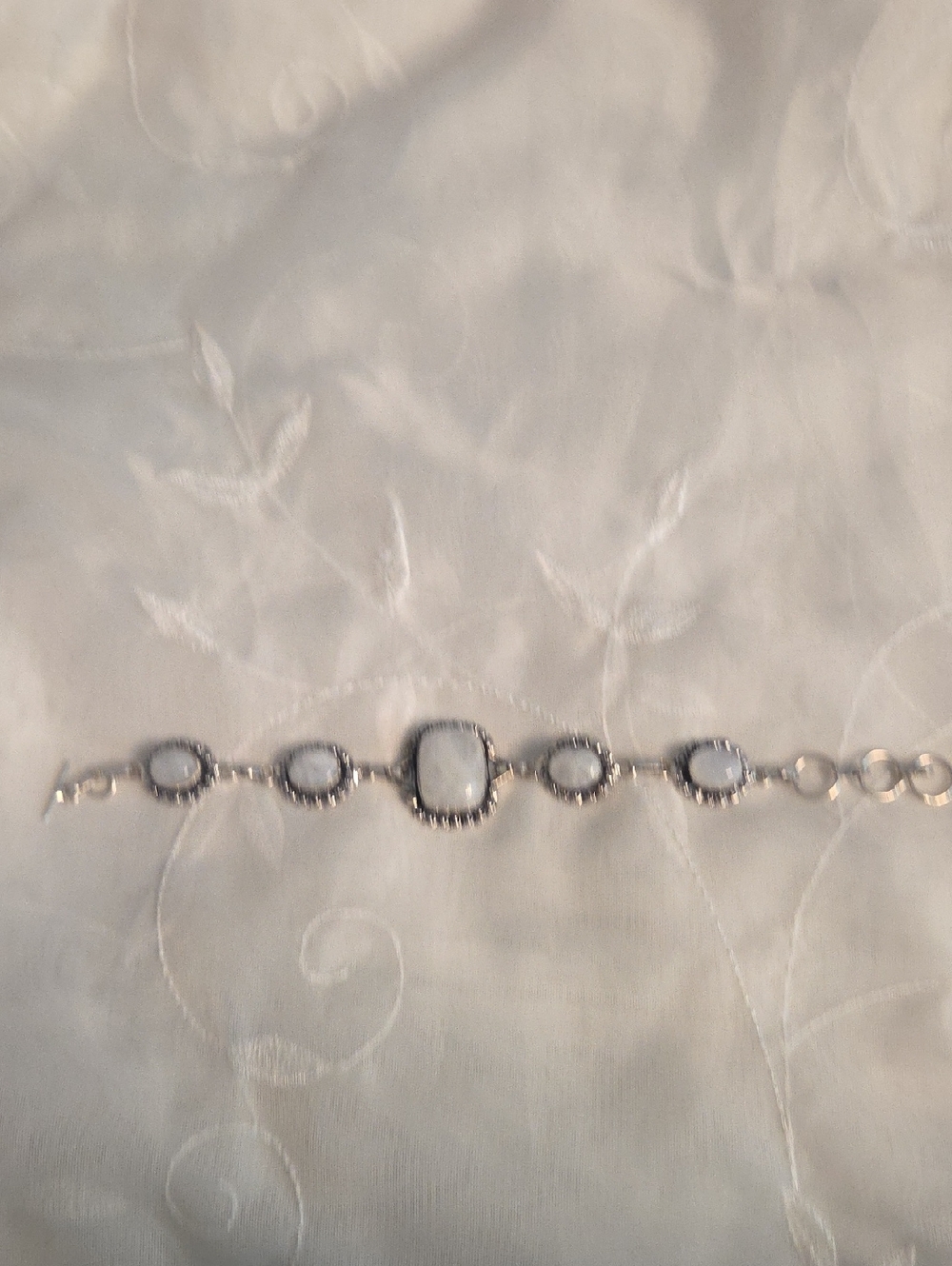 Elegant Moonstone Silver Bracelet